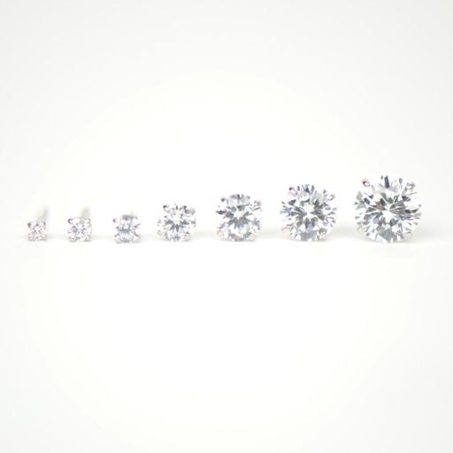 "Secure screw back baby diamond stud earrings"