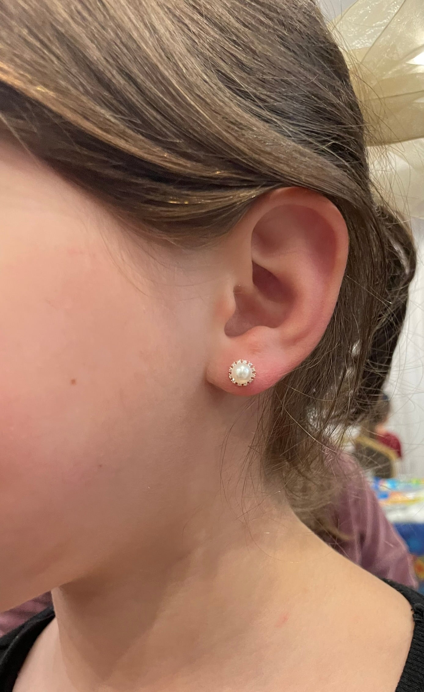 secure screw back pearl stud earrings kids