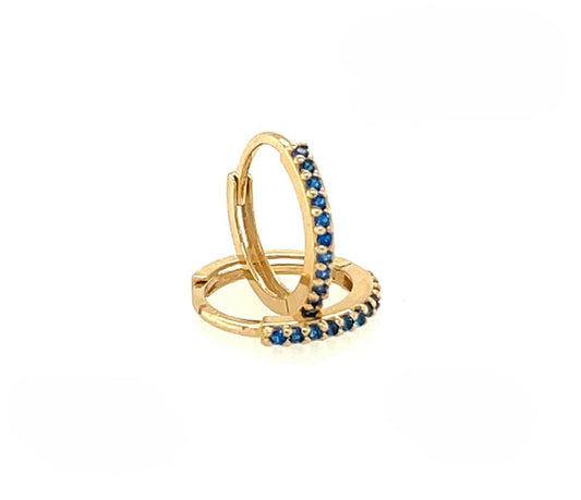 14k Gold Gemstone Huggies (+colors)