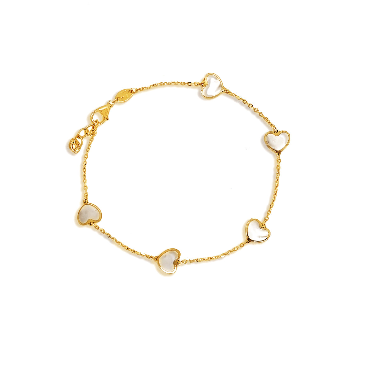 14k Gemstone Heart bracelets