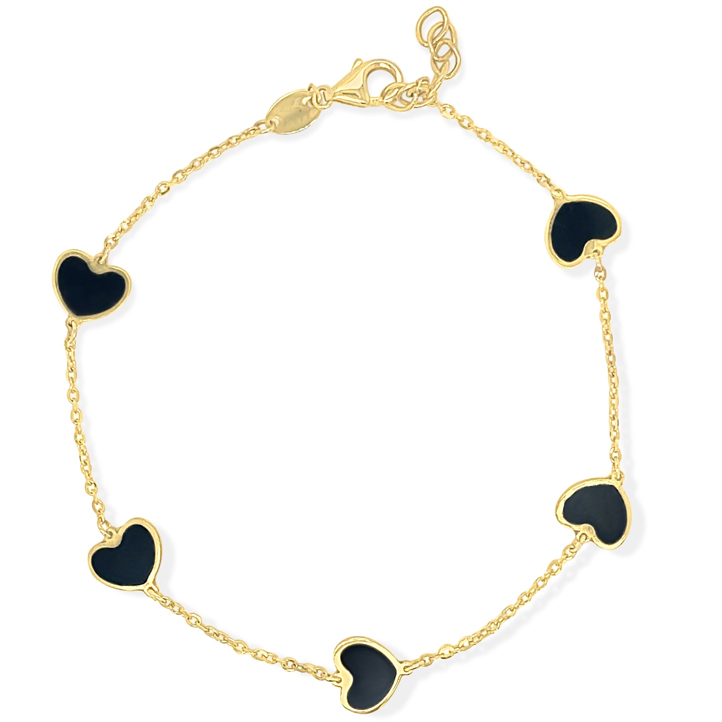 14k Gemstone Heart bracelets