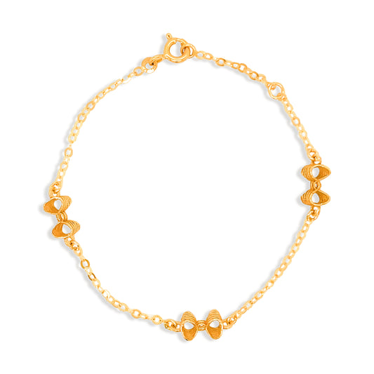 14k Gold Bow Bracelet