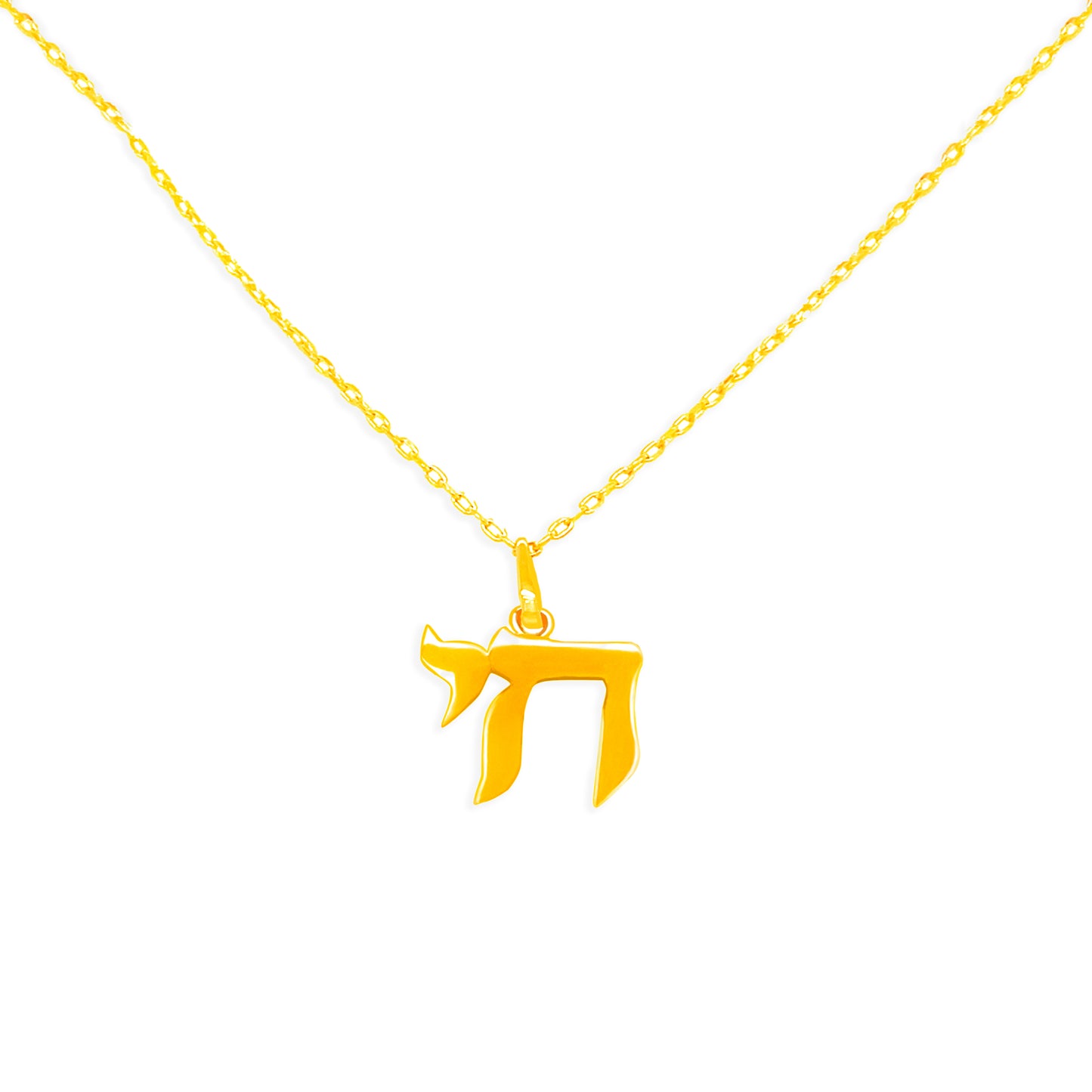 14k Small Gold Chai Necklace