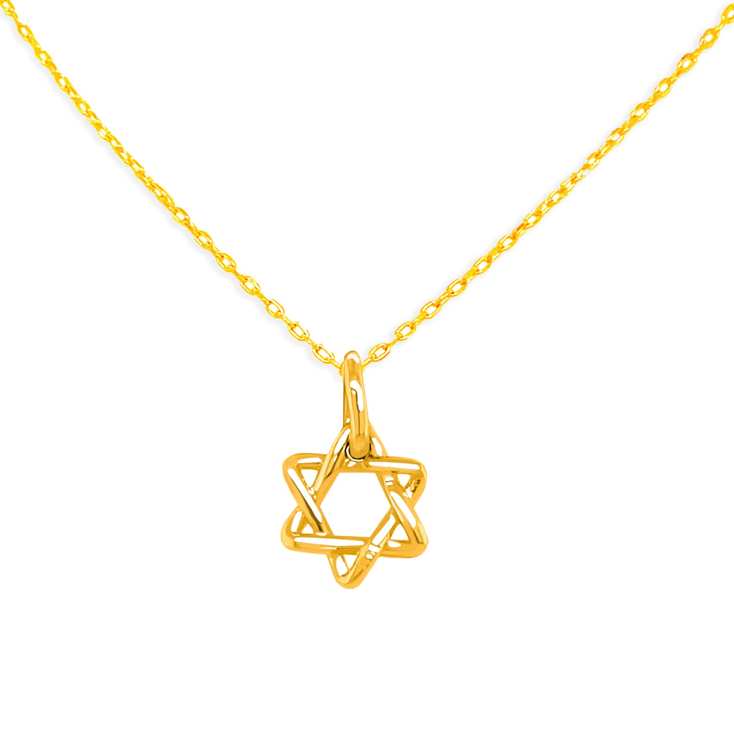 14k Gold Small Magen David- 9.5mm