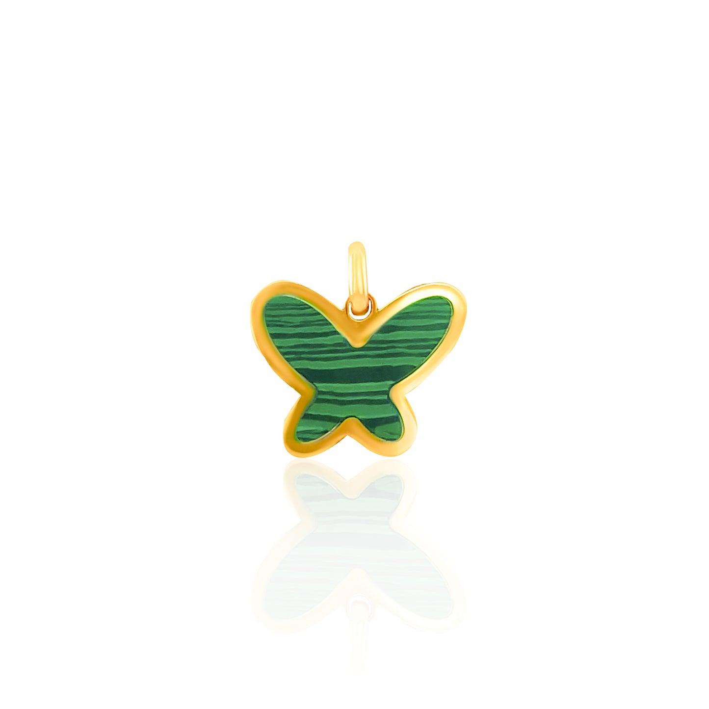 14k Medium Gemstone Butterfly Charm (+ colors)