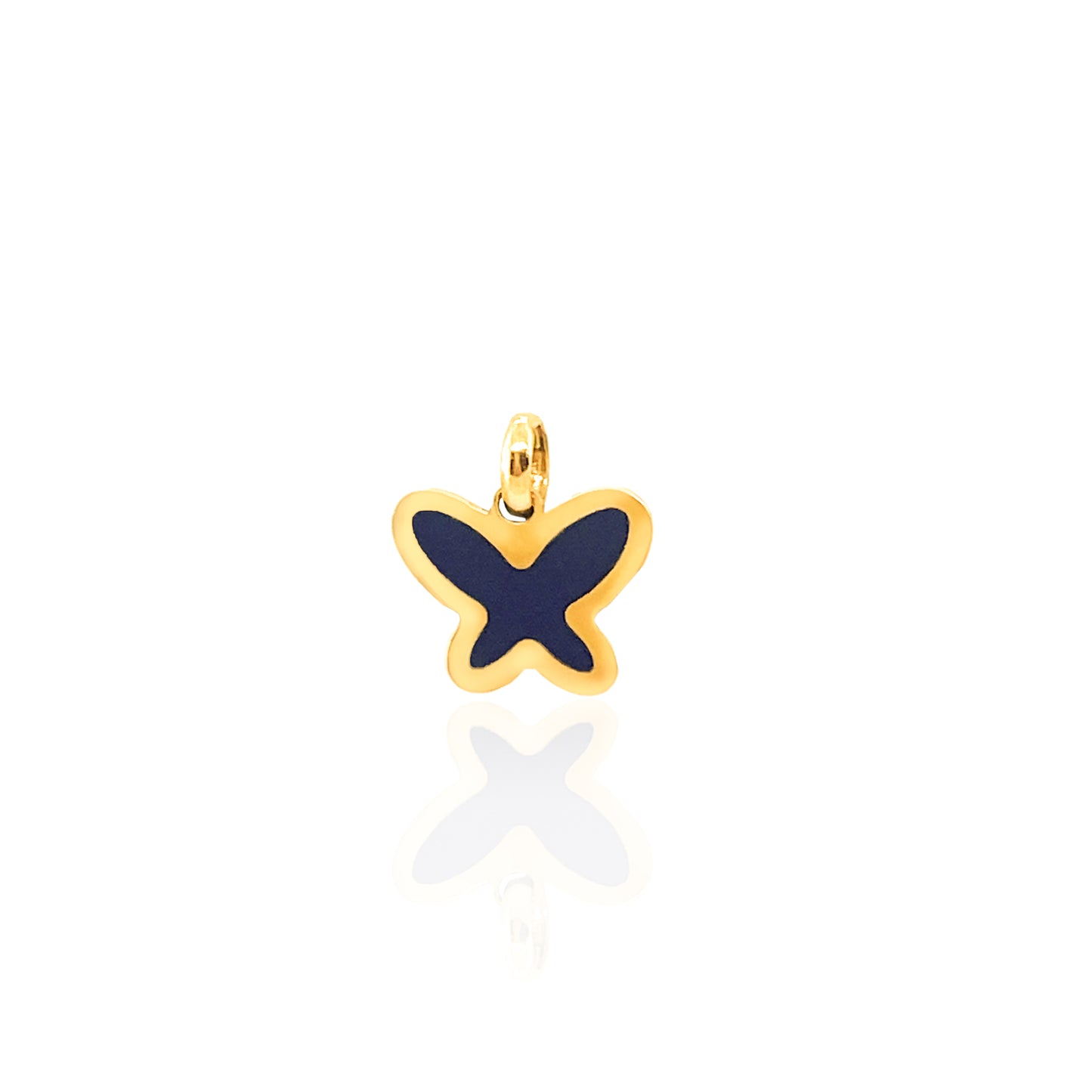 14k Small Gemstone Butterfly Charm (+ colors)