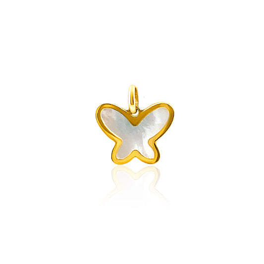 14k Medium Gemstone Butterfly Charm (+ colors)