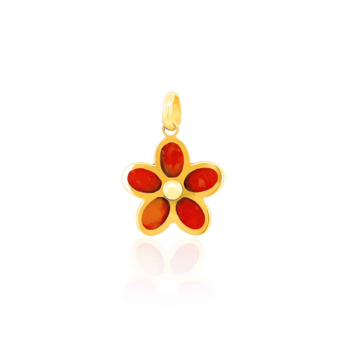 14k Gemstone Daisy Charm (+ colors)