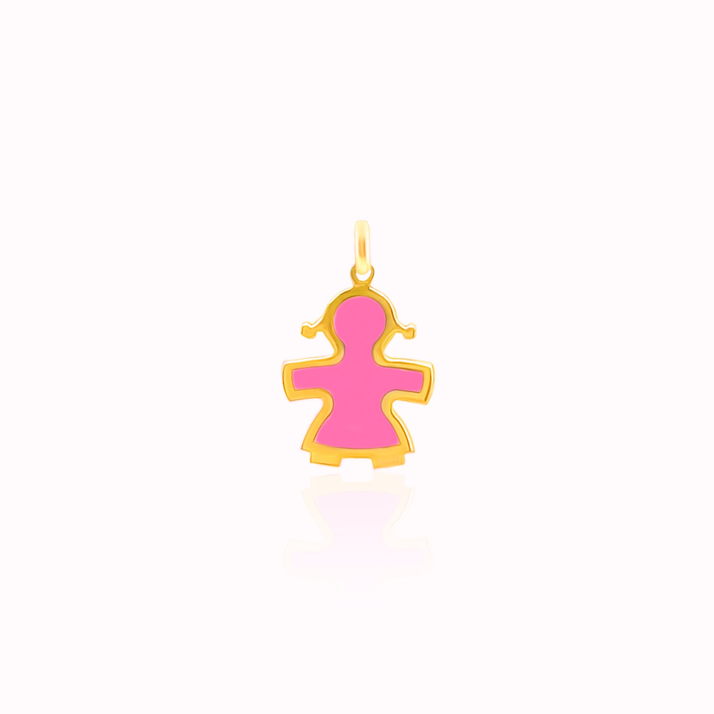 14k Hot Pink Gemstone Little Girl Charm