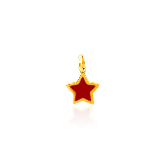 14k Gemstone Star Charm (+ colors)