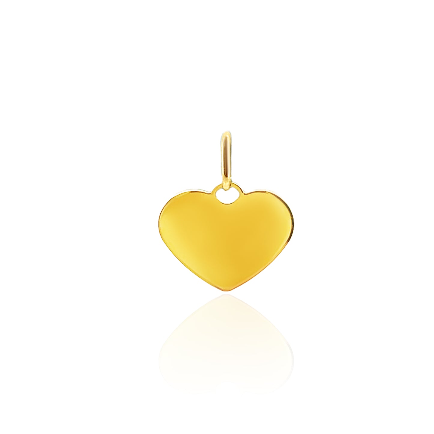 14k Wide Heart Engravable Heart Disc (2 sizes)