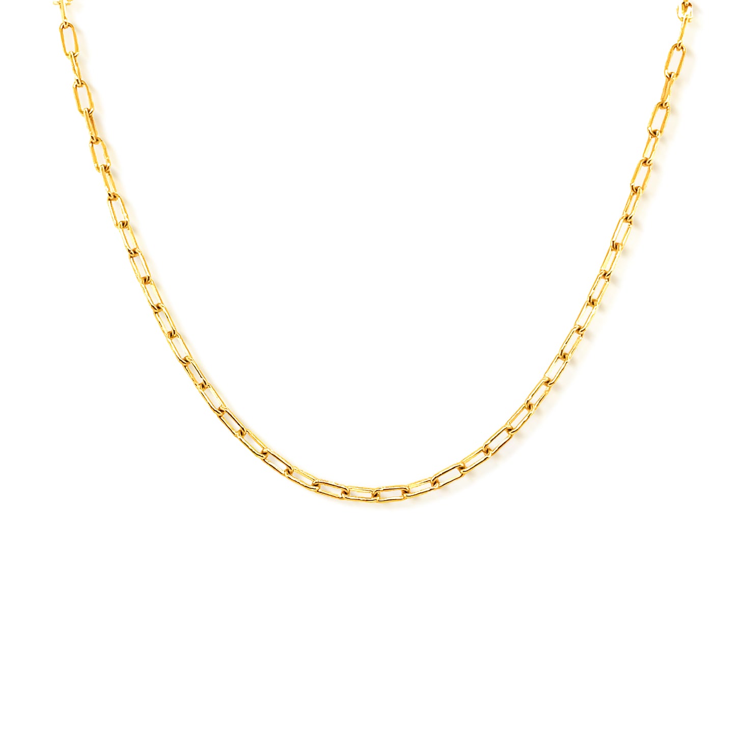 14k Solid 2mm Linked Chain Necklace