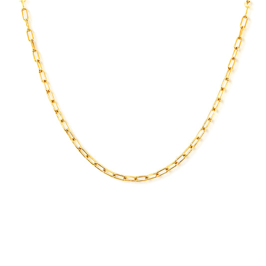 14k Solid 2mm Linked Chain Necklace