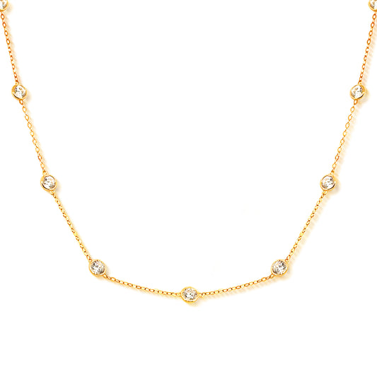 14k Cubic By The Yard Necklace