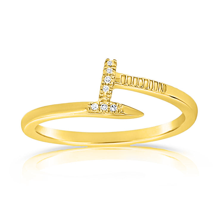 14k Gold Nail Ring