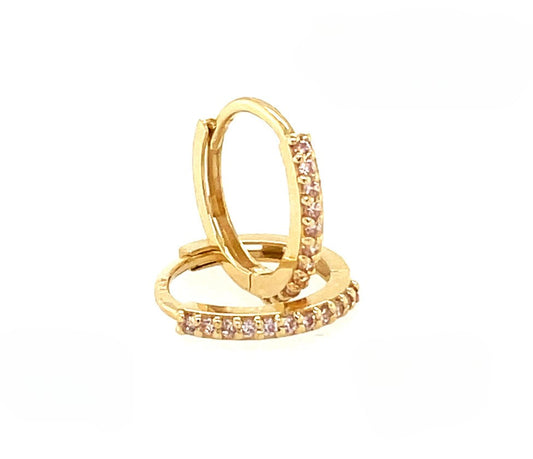 14k Gold Gemstone Huggies (+colors)