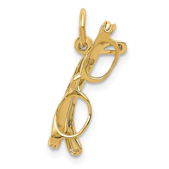 14k Glasses Charm