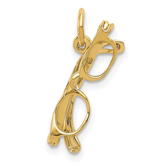 14k Glasses Charm