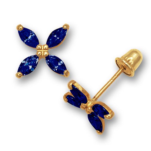 14k Medium Lily Screwback Earrings (+colors)