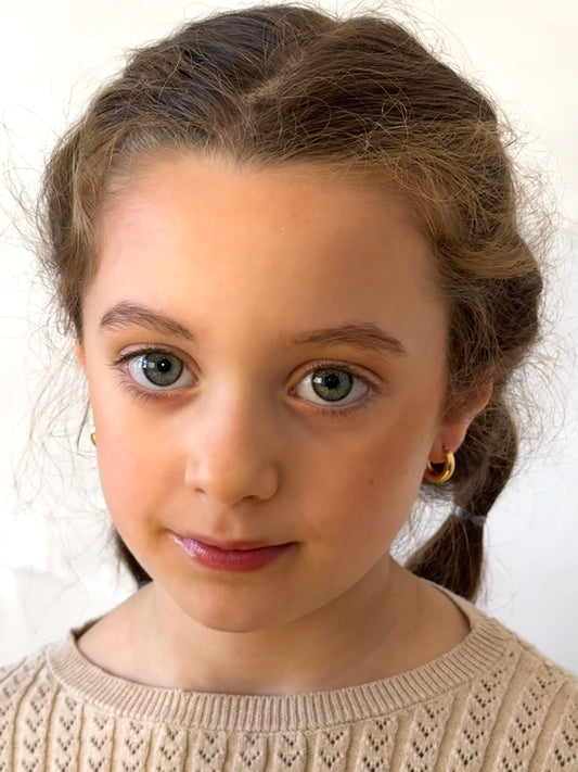 14k Yellow Gold Mini Chunky Hoop