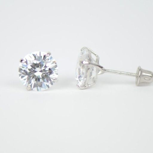 14k Diamond Screw-back Stud Earrings