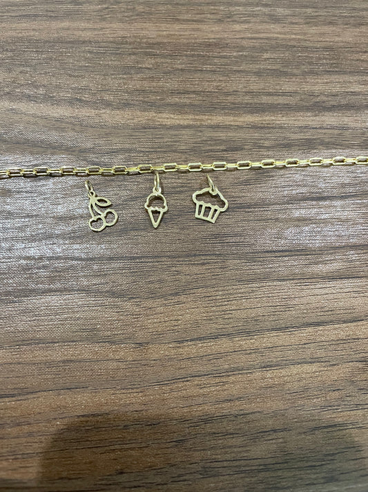 14k Ice Cream Charm