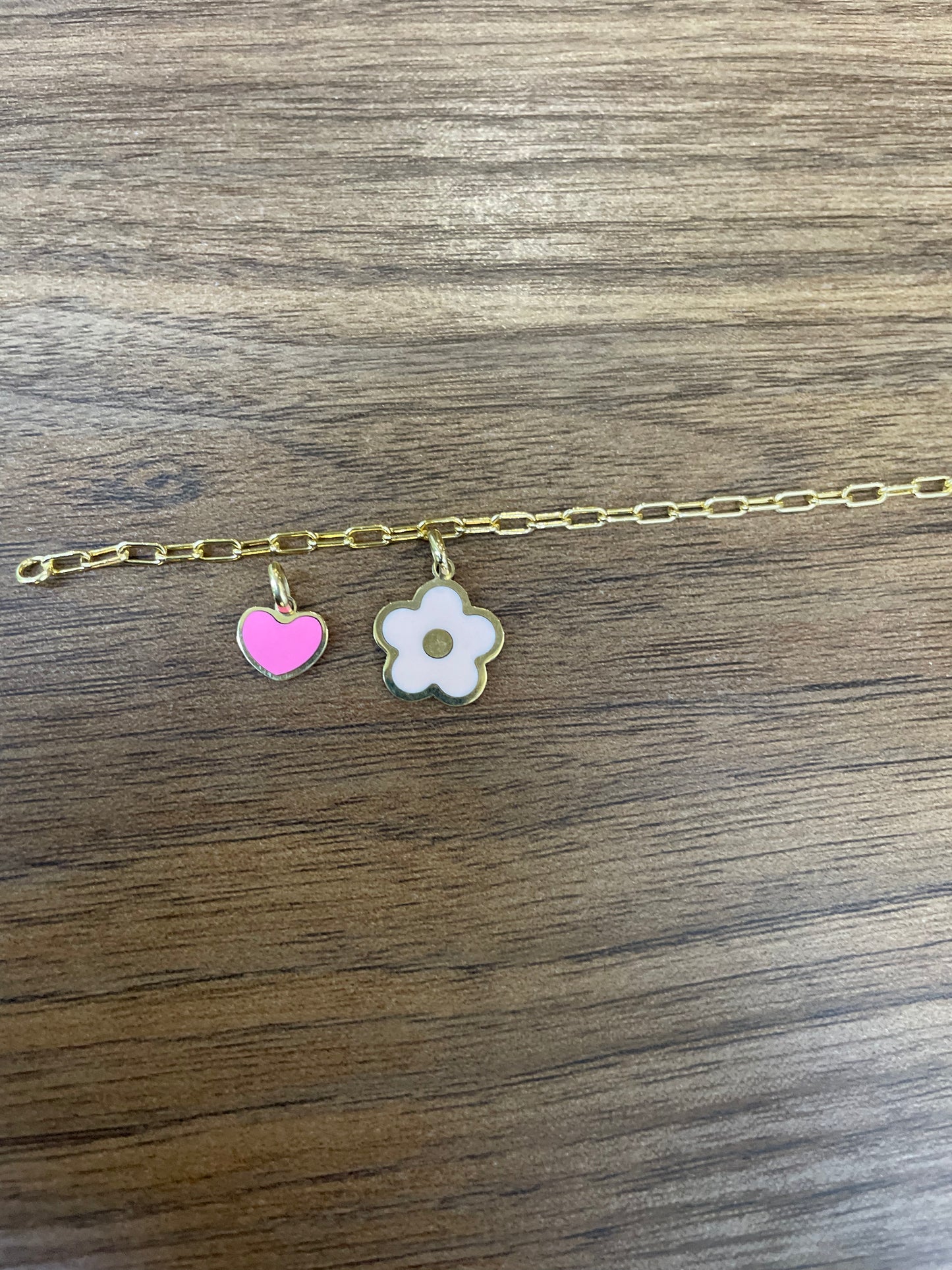 14k Gemstone Flower Charm (+ colors)
