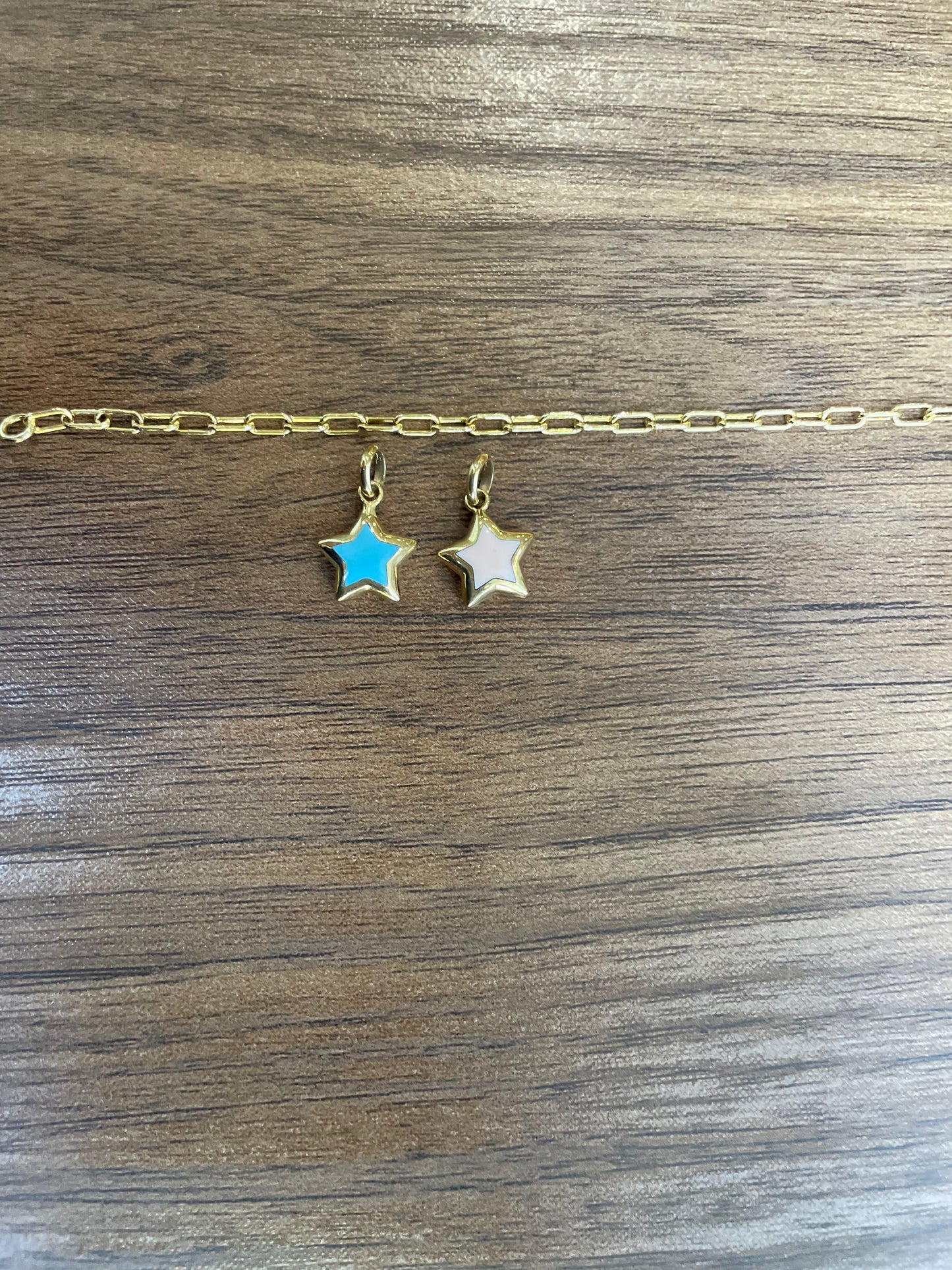 14k Puffed Star Charm (+ colors)