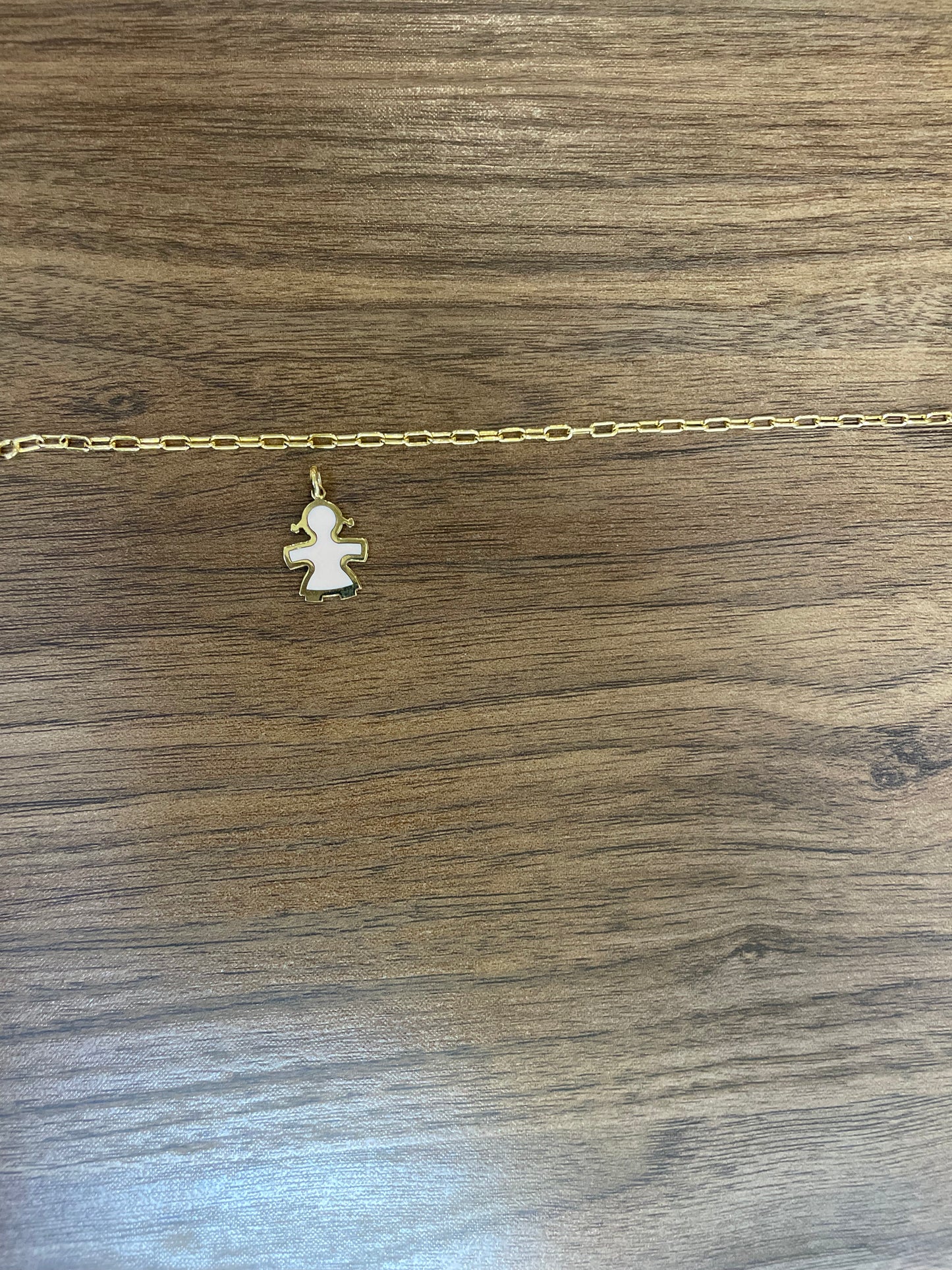 14k Hot Pink Gemstone Little Girl Charm