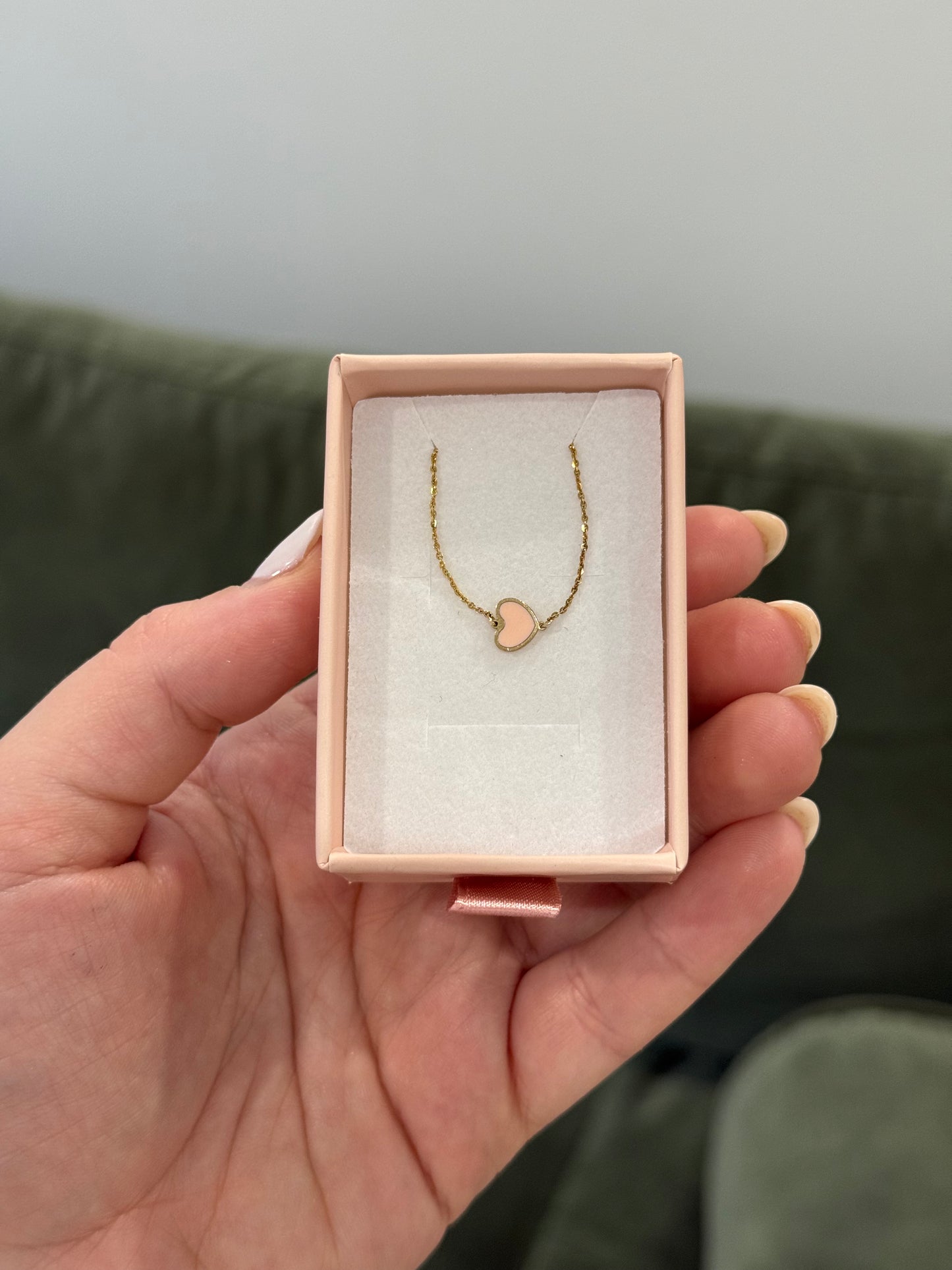 14k Gold Pink Heart Bracelet for Babies & Girls