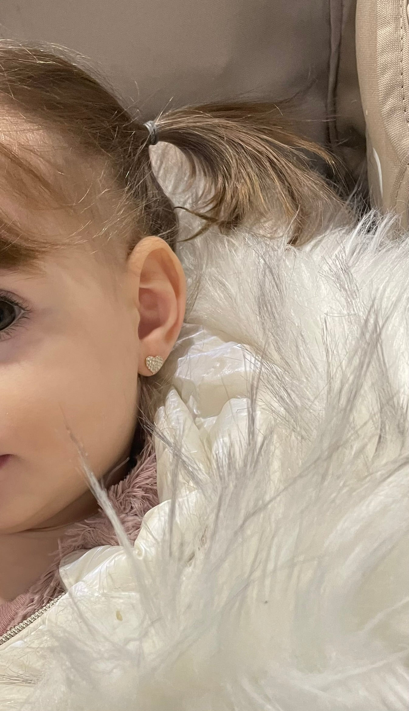 14k Sparkle Screw-Back Heart Earrings (+ colors)