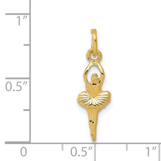 14k Polished Ballerina Charm