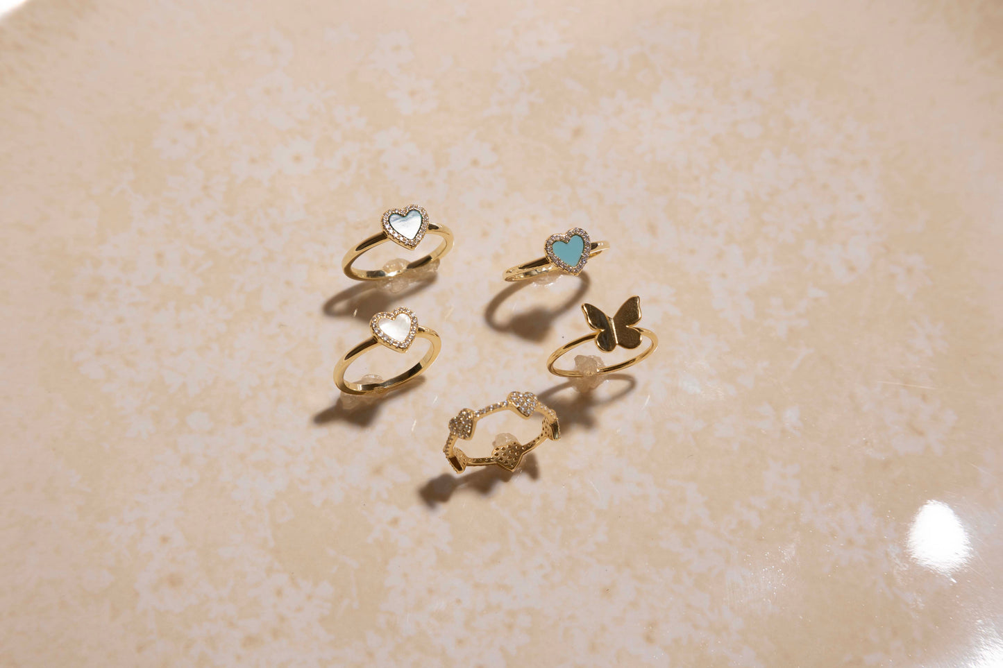 14k Gold Plated Butterfly Ring