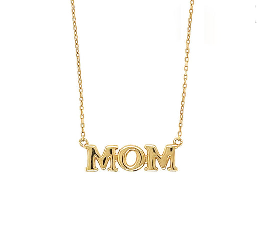 14K Yellow Gold MOM Necklace