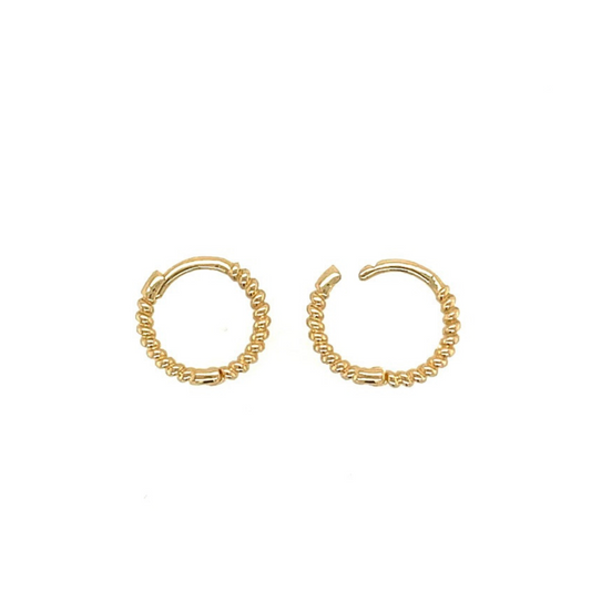 14k Gold Twist Huggies