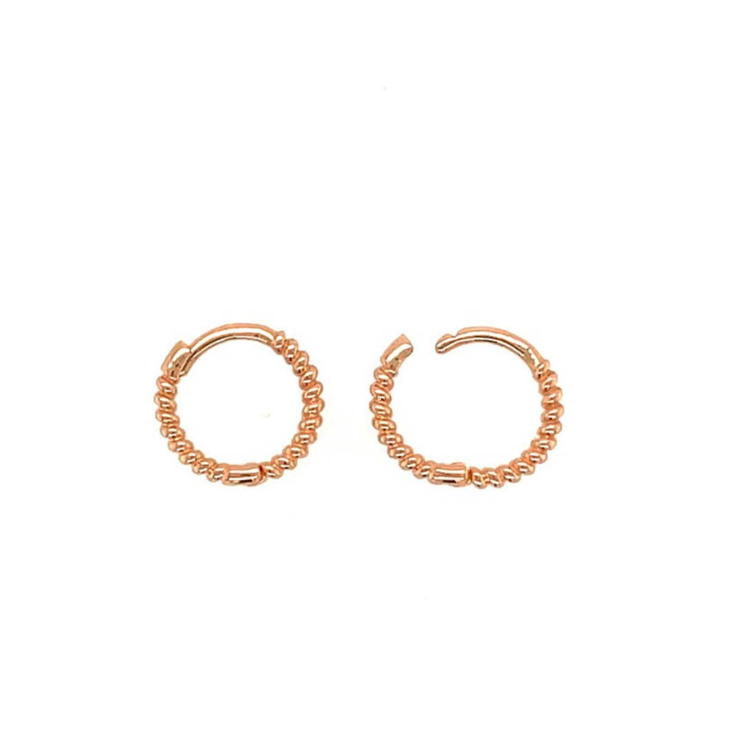 14k Gold Twist Huggies
