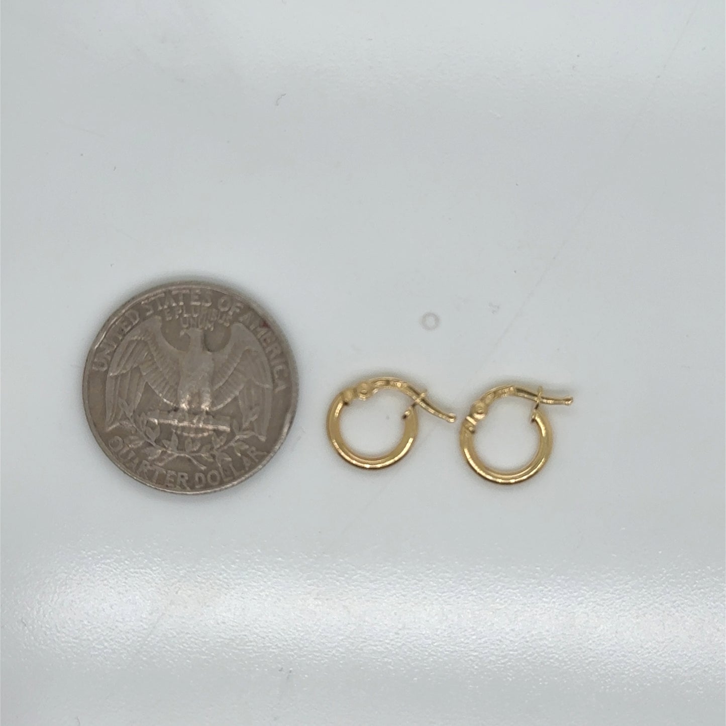 14k Yellow Gold Mini Polished Hoop