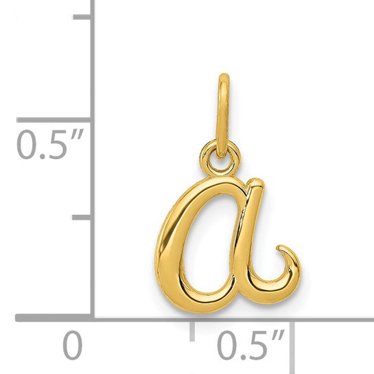 14k Script Lowercase Initial Charm