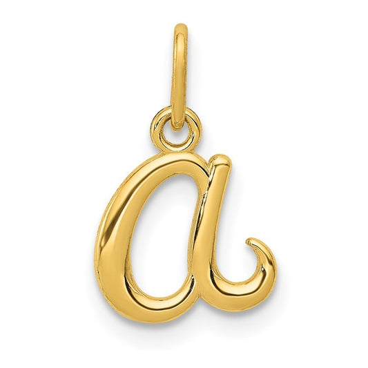14k Script Lowercase Initial Charm