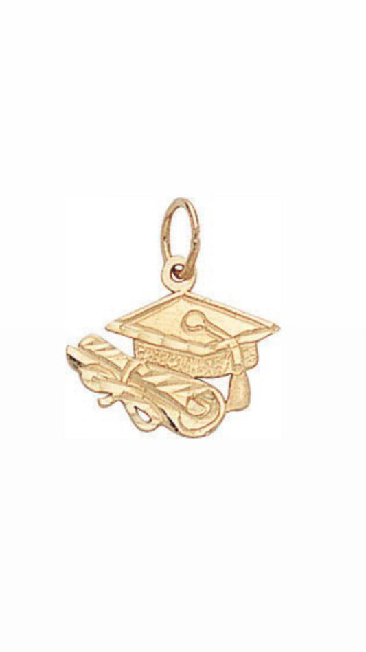 14k Graduation Cap And Diploma Charm