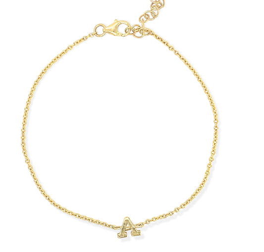 14k Gold Initial Bracelet