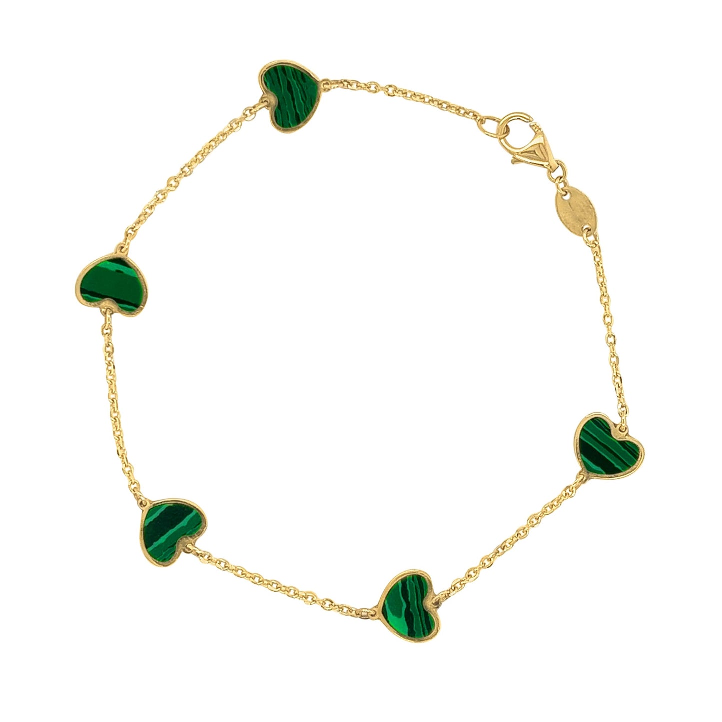 14k Gemstone Heart bracelets