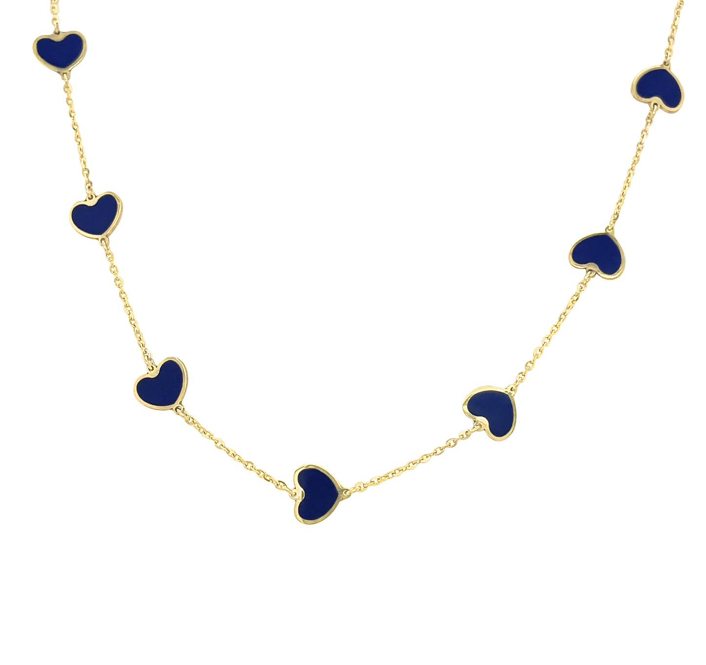 14k Gemstone Heart Necklace