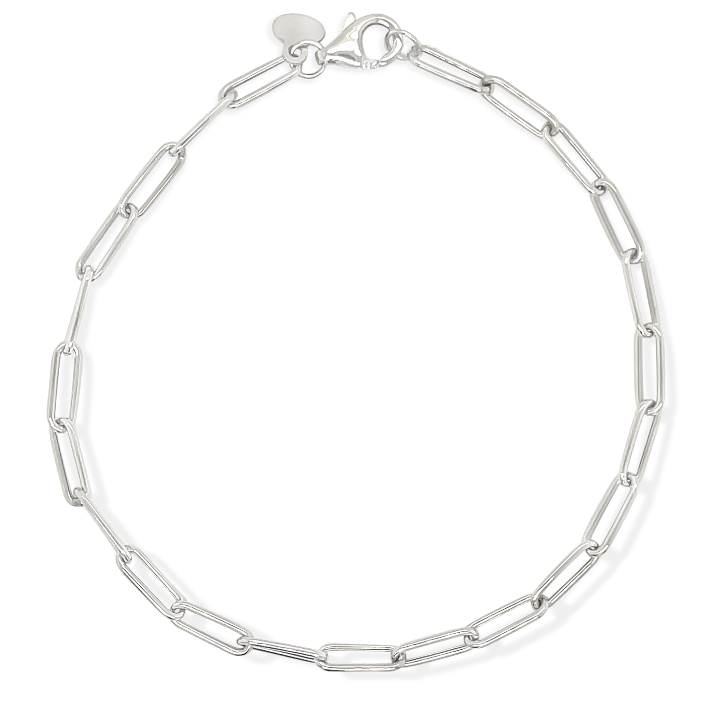 14k Gold Paperclip Chain Bracelet-2.5mm