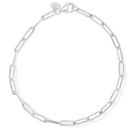 14k Gold Paperclip Chain Bracelet-2.5mm