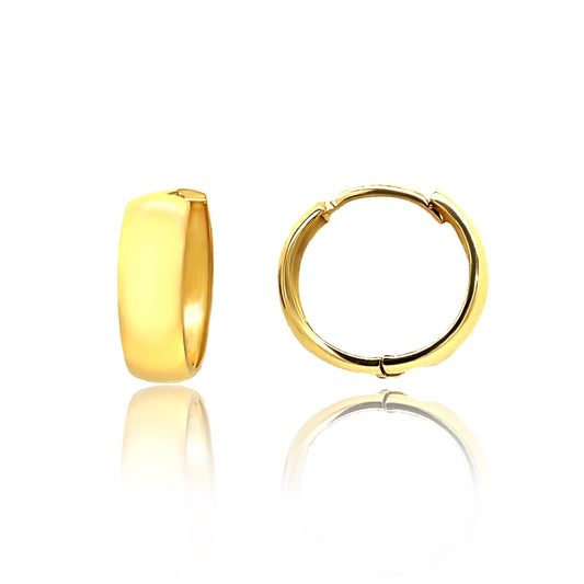 14K Chunky Hoop Earrings- 14mm