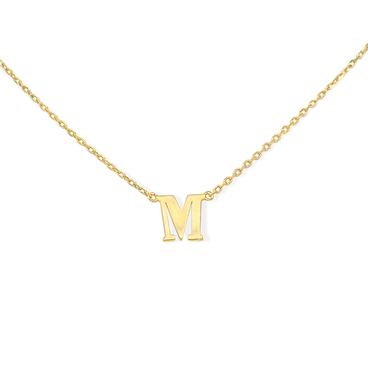 14k Gold Mini Initial Necklace