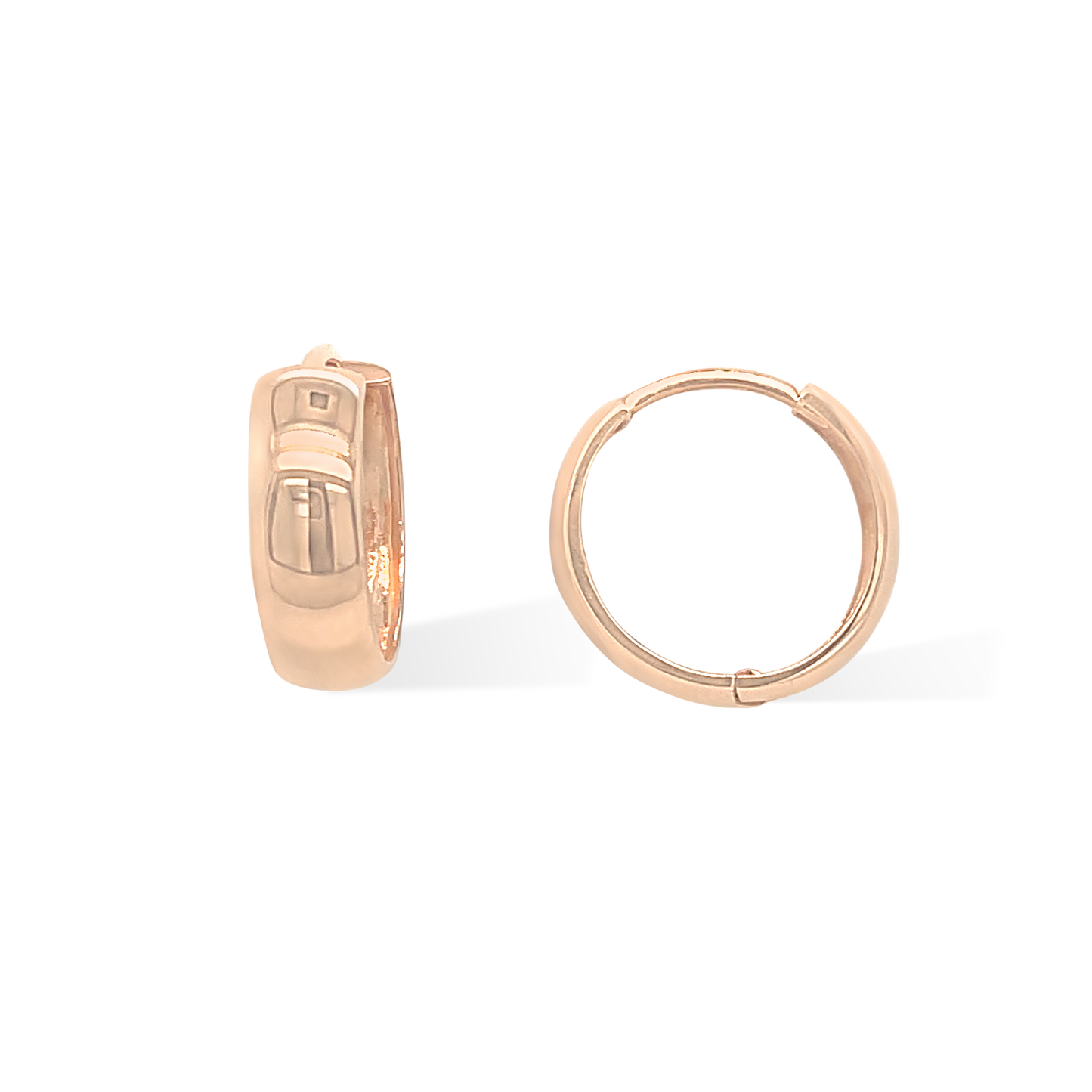 14K Chunky Hoop Earrings- 14mm