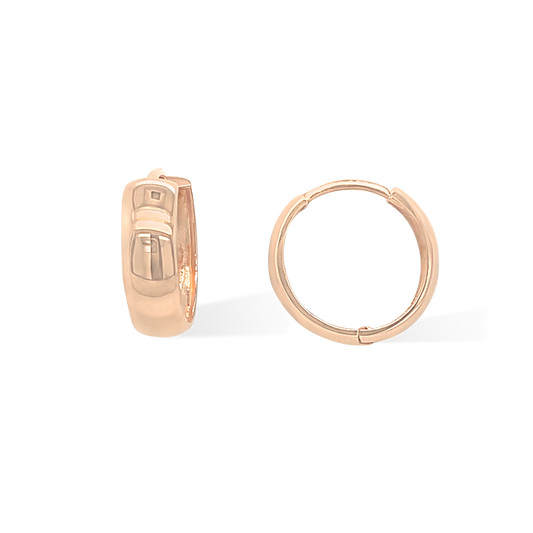 14K Chunky Hoop Earrings- 14mm