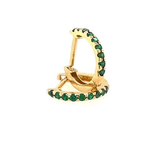 14k Diamond Huggie Earrings